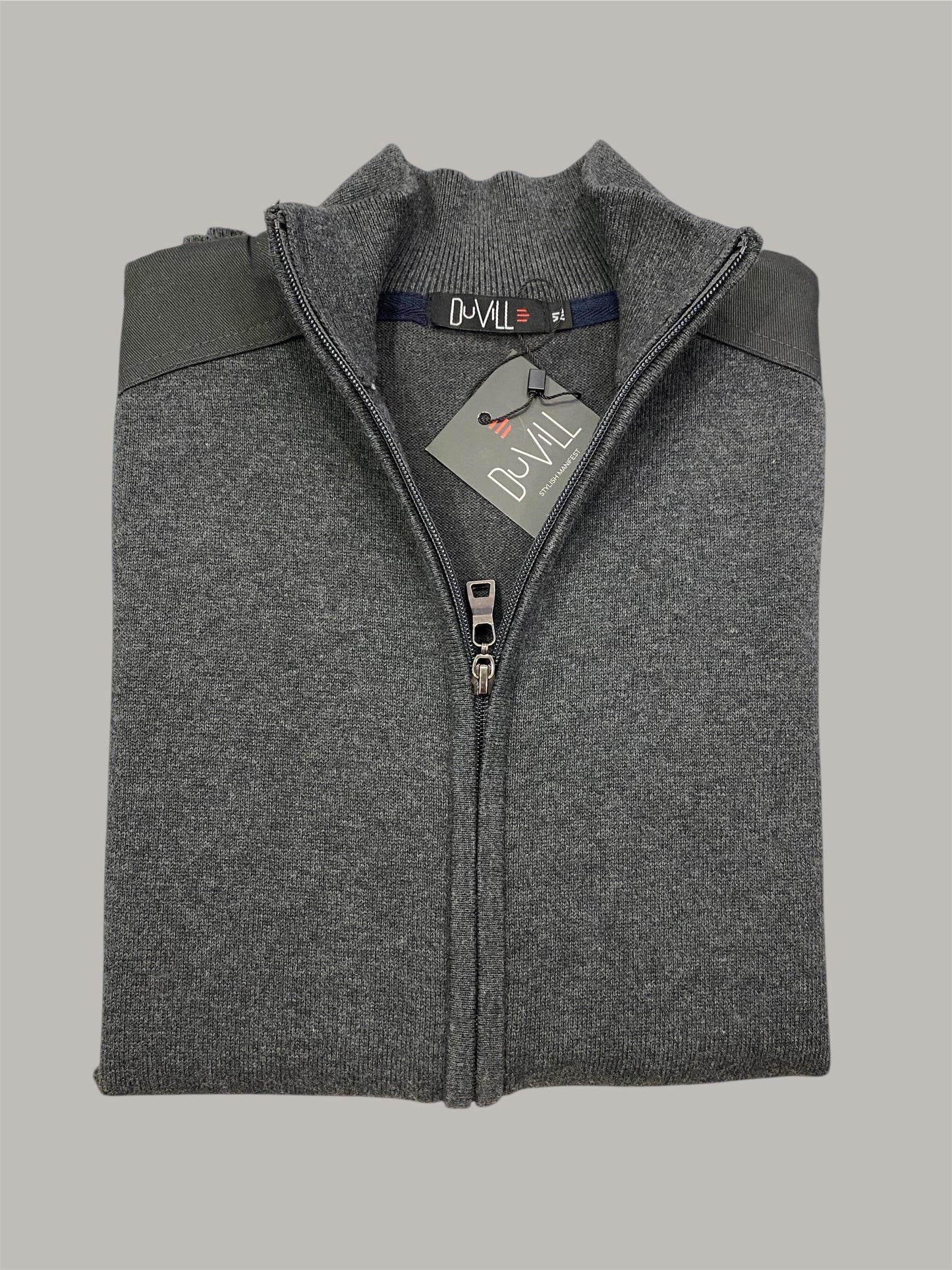 Casaco Malha Fecho Cinza