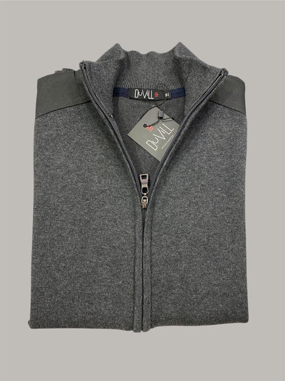 Casaco Malha Fecho Cinza