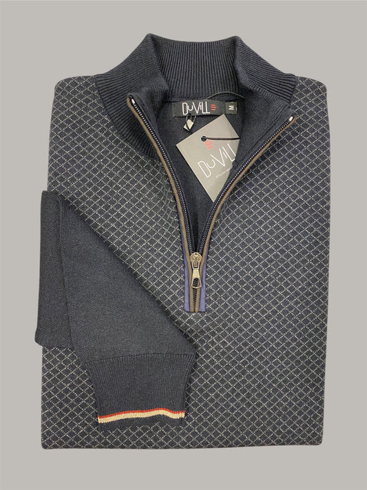 Malha Fecho Losango Cinza