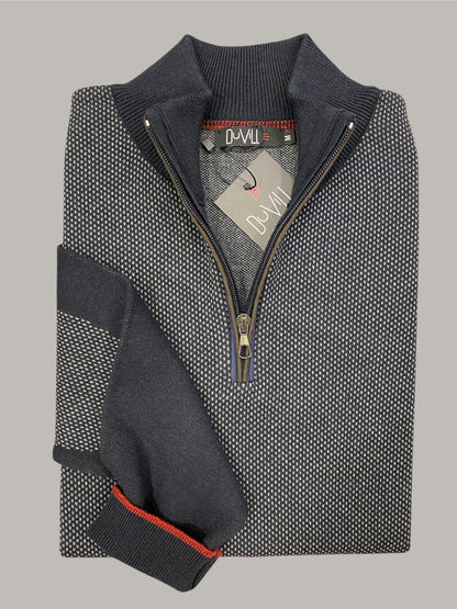 Malha de fecho azul e cinza