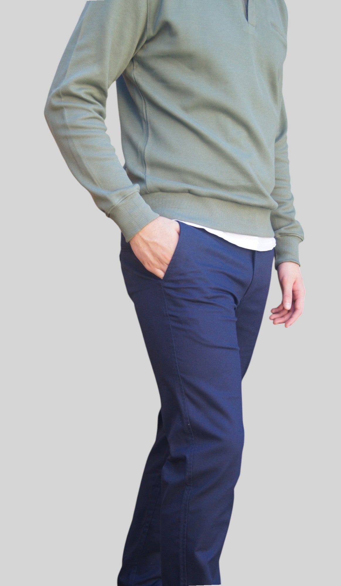 Calças Chino Azul Marinho