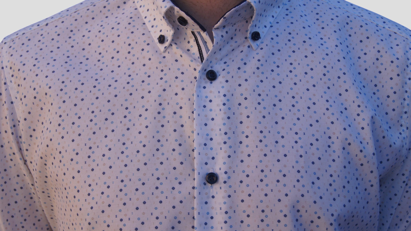Slim Fit - Pintas marinho, azul claro e bege