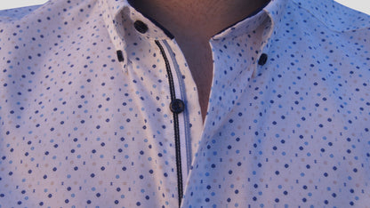 Slim Fit - Pintas marinho, azul claro e bege