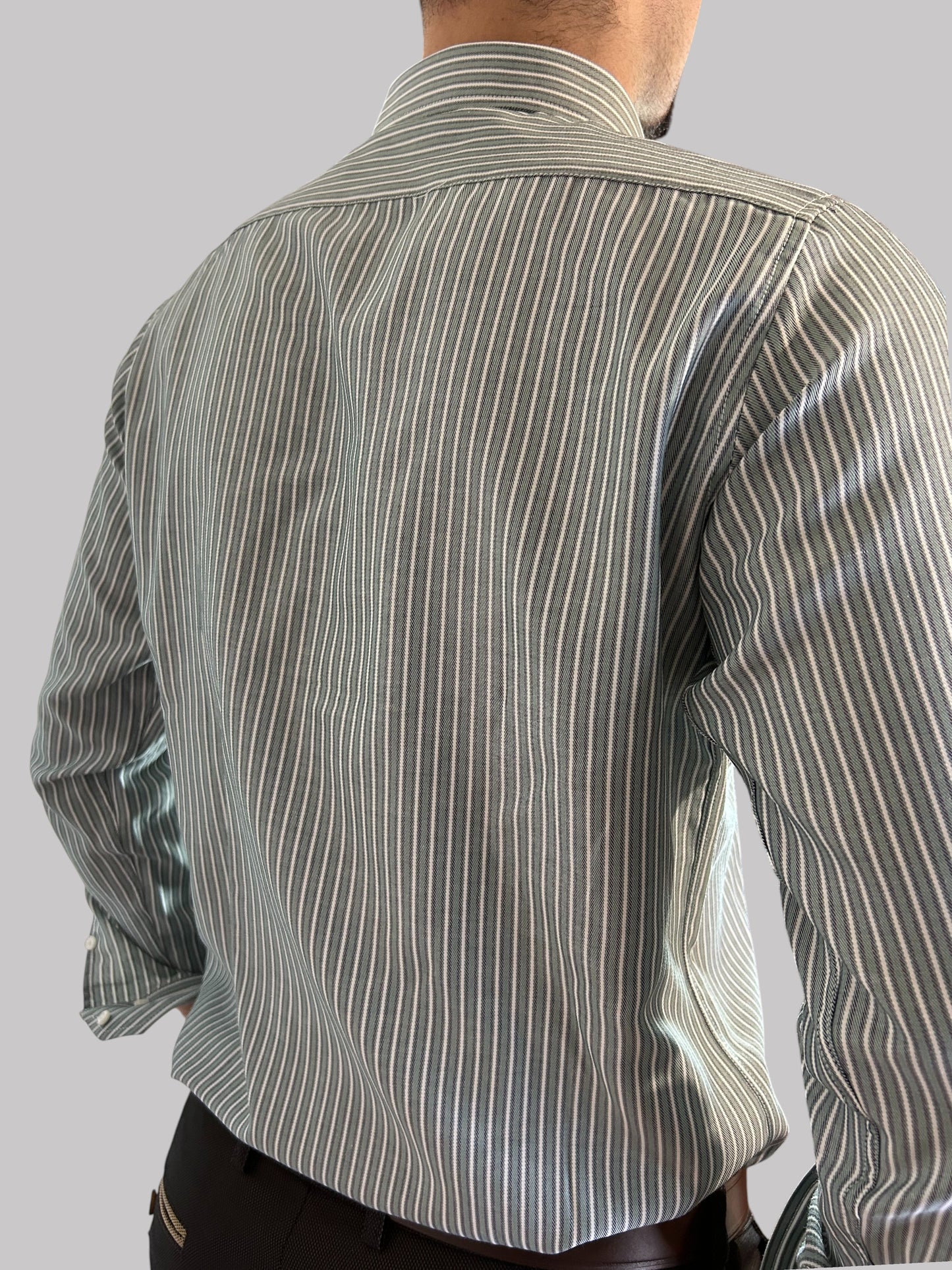 Camisa Regular Fit Risca Verde