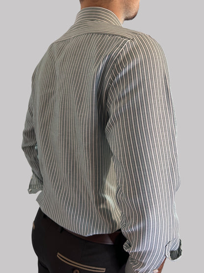 Camisa Regular Fit Risca Verde