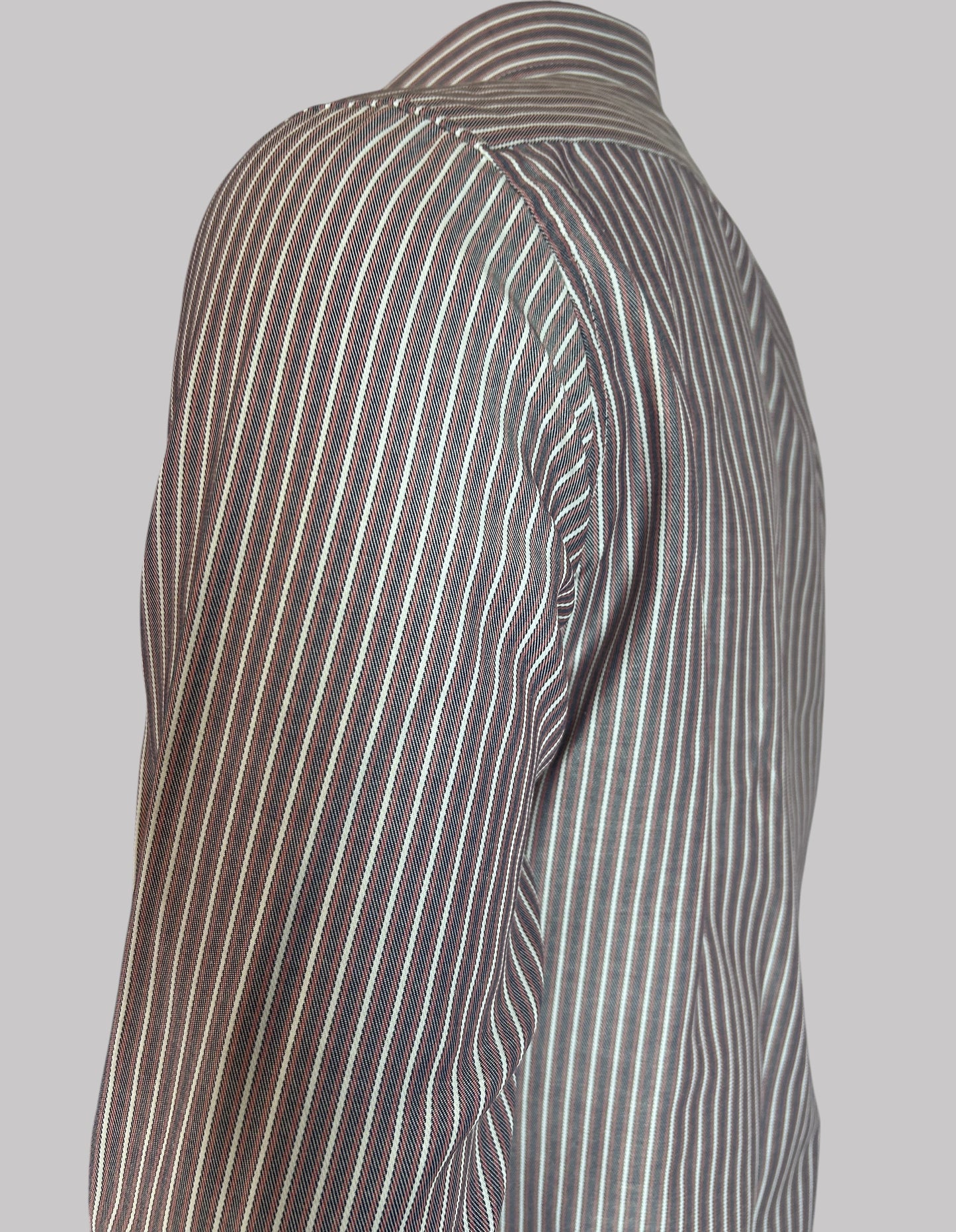 Camisa Regular Fit Risca Vermelha