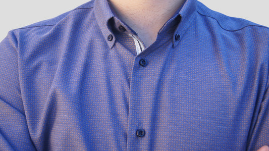 Slim Fit Azul com pinta castanha