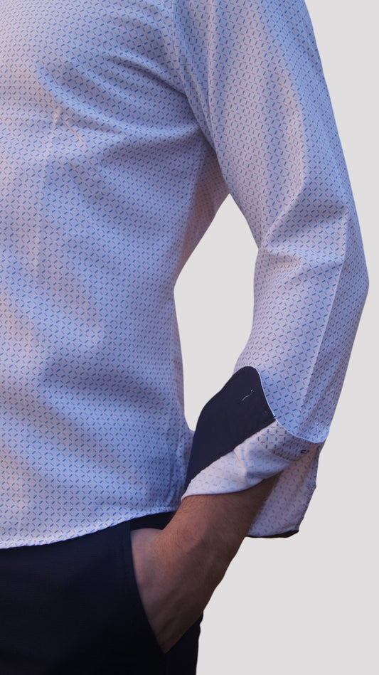Slim Fit Lilás e Azul