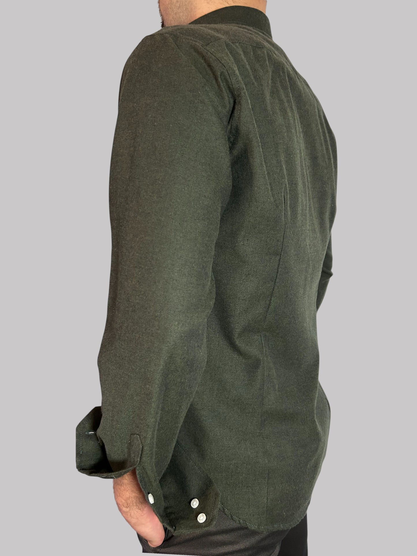 Camisa Slim Fit Verde lisa