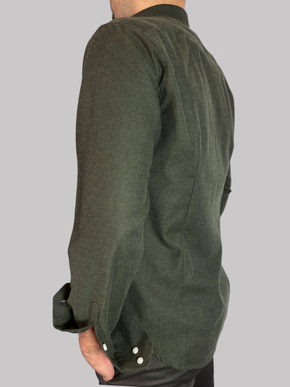 Camisa Slim Fit Verde lisa