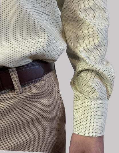 Slim Fit - verde claro com pintas