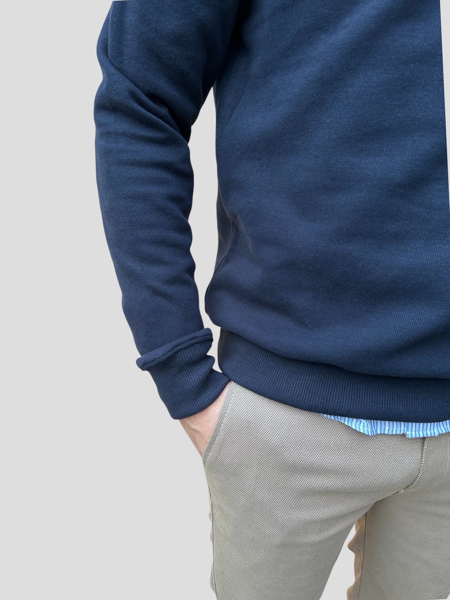 Camisola Gola Redonda Azul