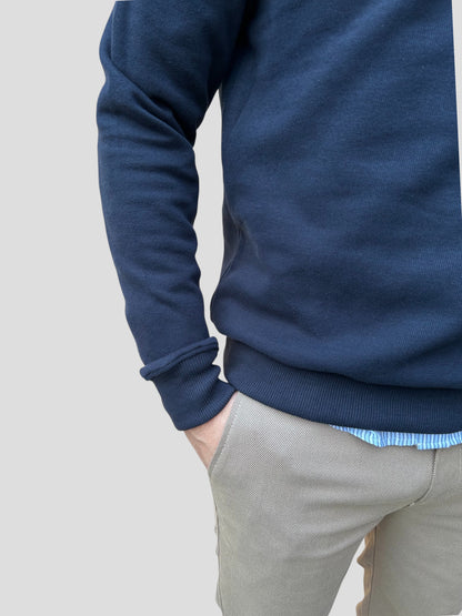 Camisola Gola Redonda Azul