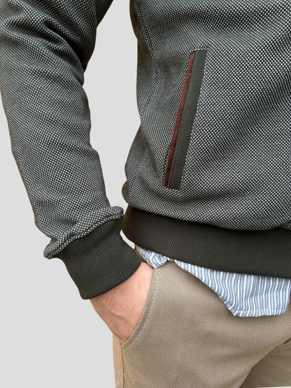 Casaco Fecho Verde Mescla Cardado