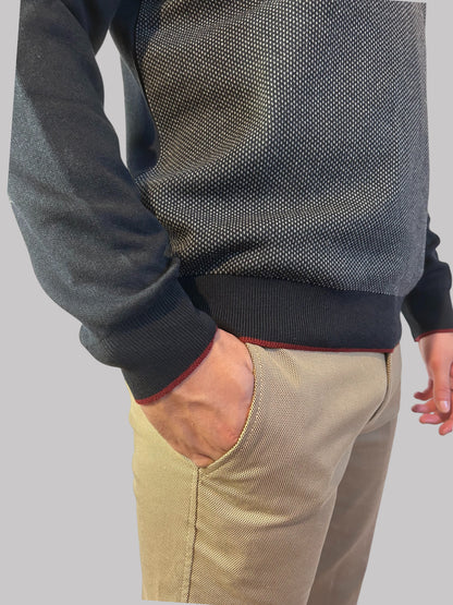 Malha de fecho azul e cinza