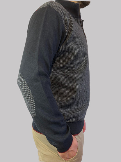 Malha de fecho azul e cinza