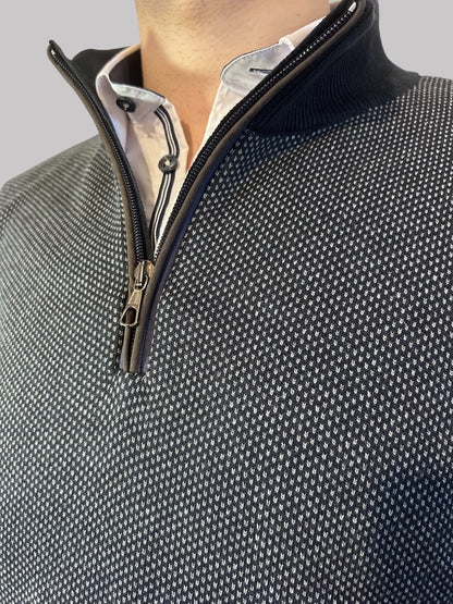 Malha de fecho azul e cinza