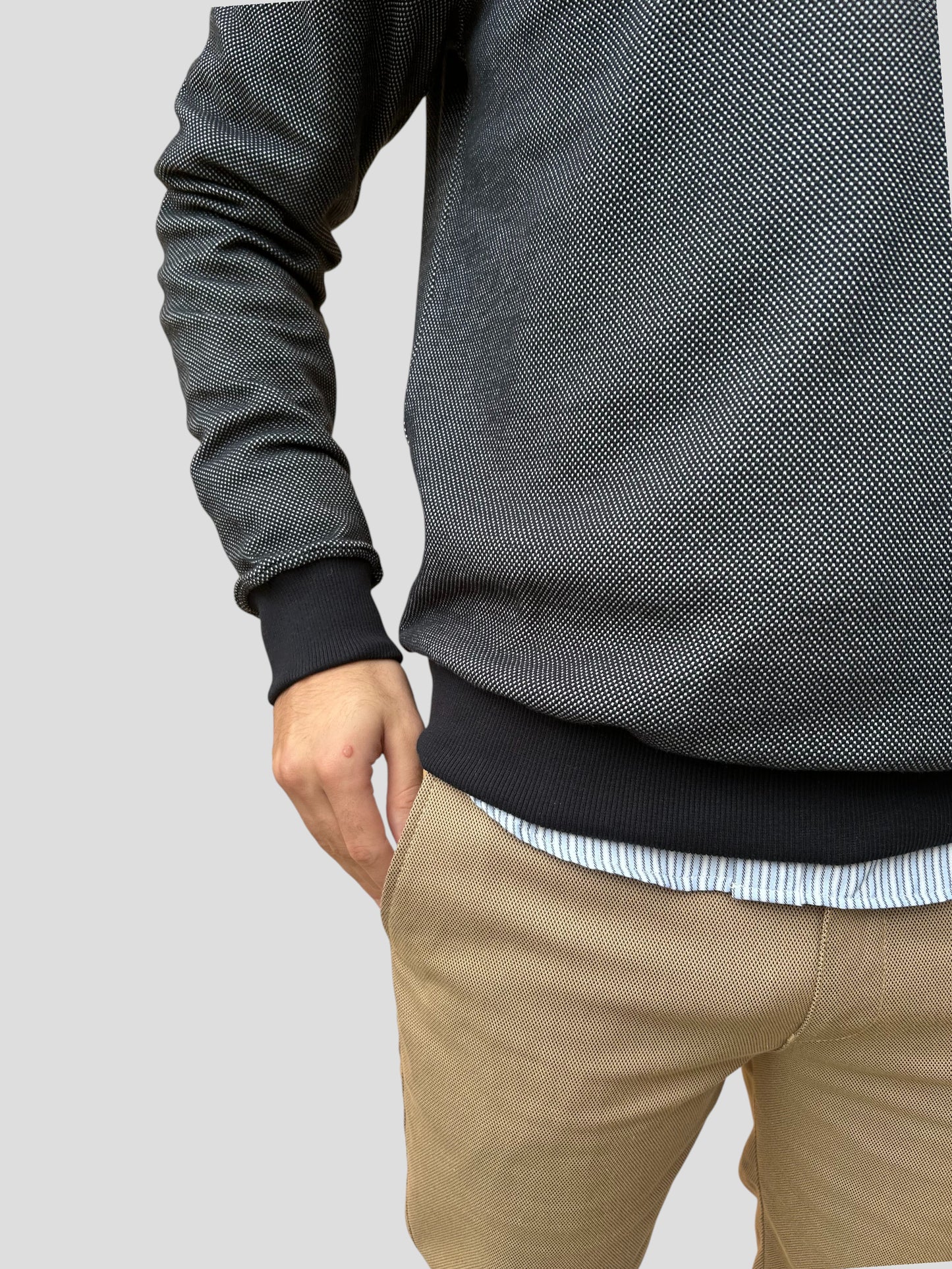 Camisola Botão Azul