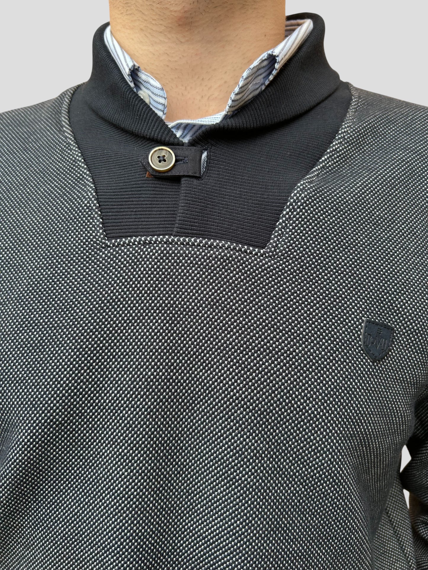 Camisola Botão Azul