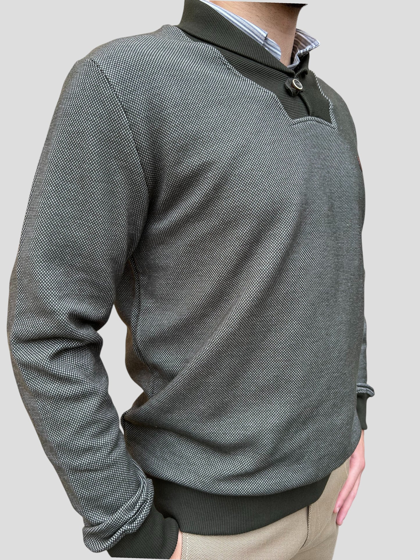 Camisola Botão Verde