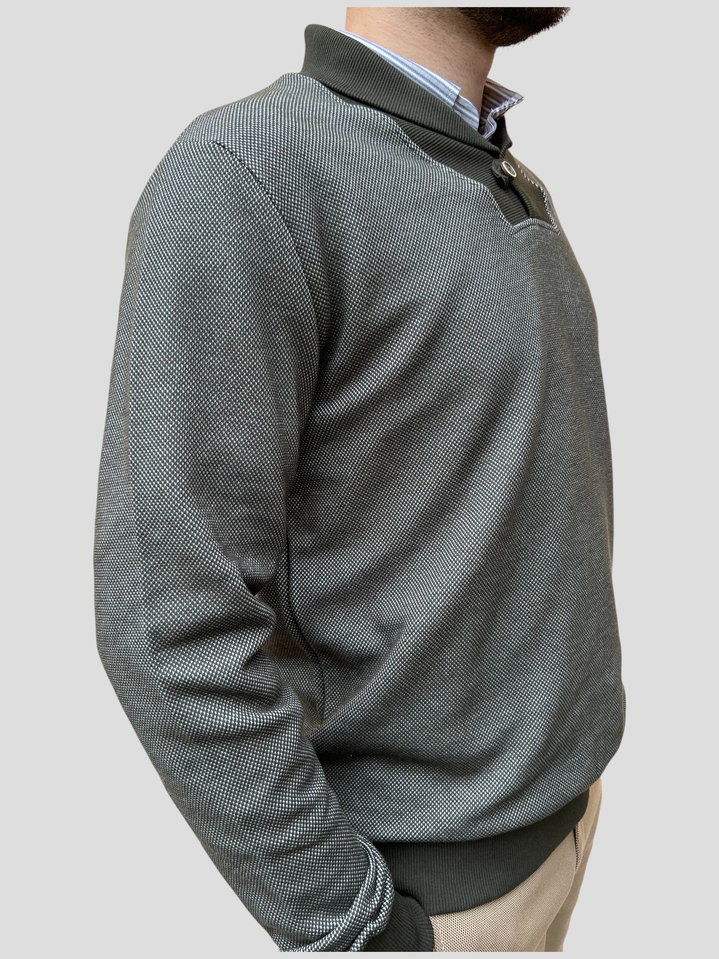 Camisola Botão Verde