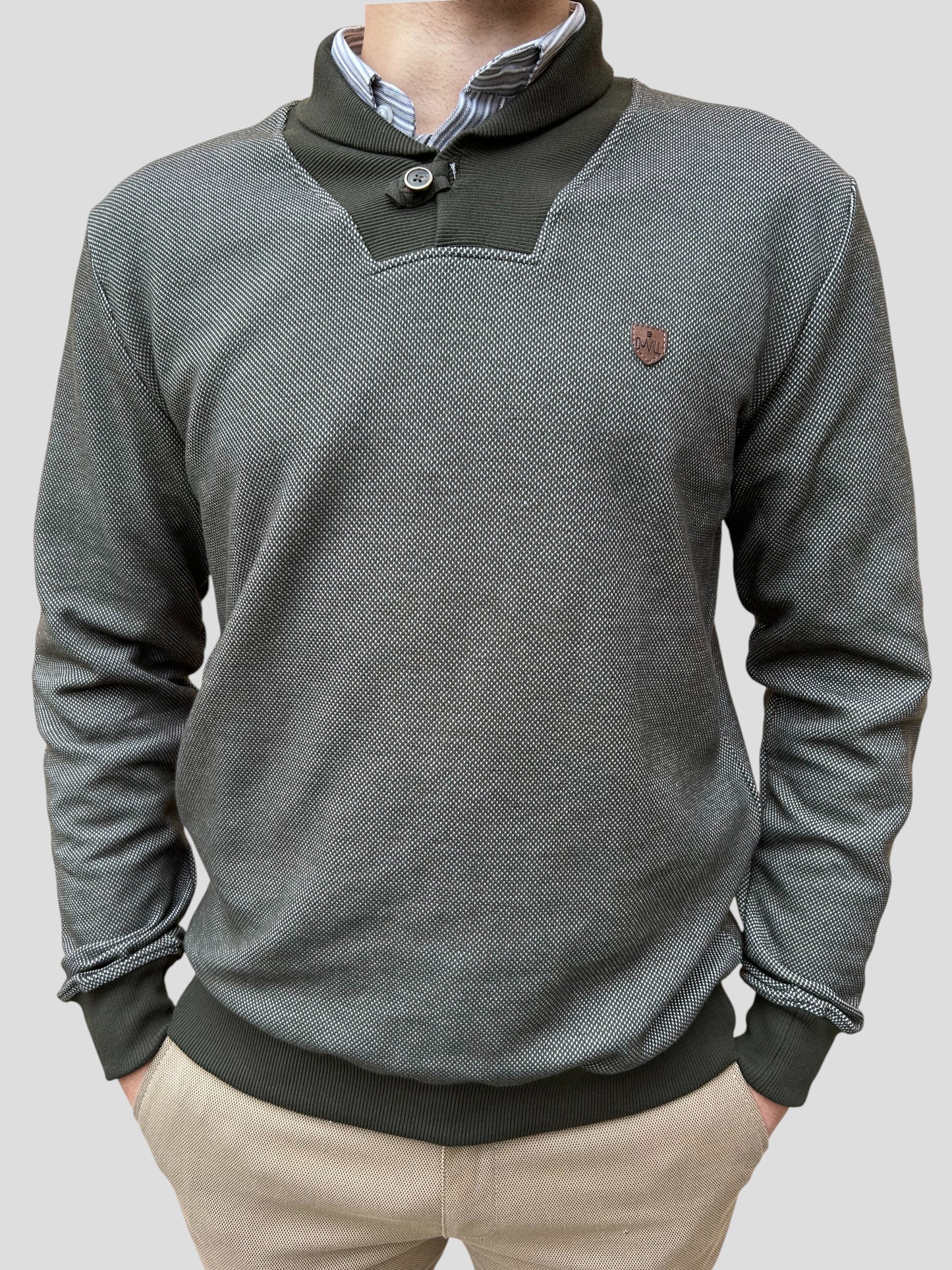 Camisola Botão Verde