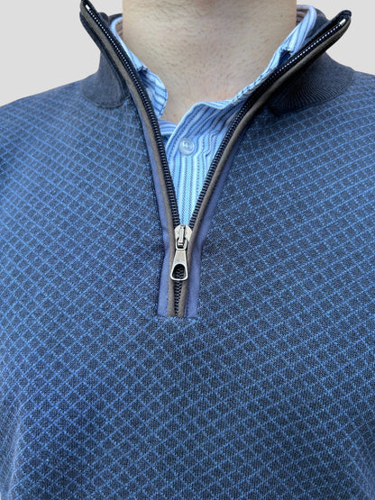 Malha Fecho Losango azul