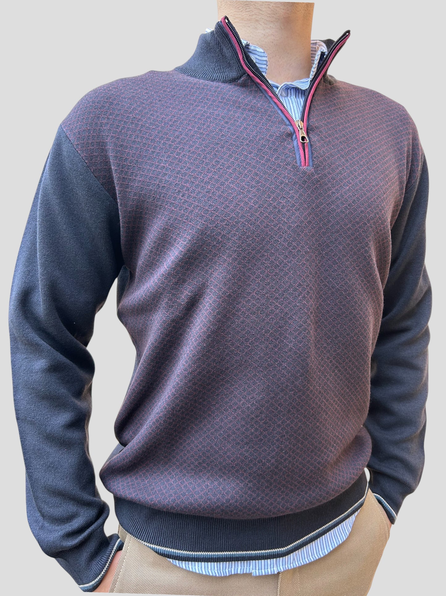 Malha Fecho Losango Bordo