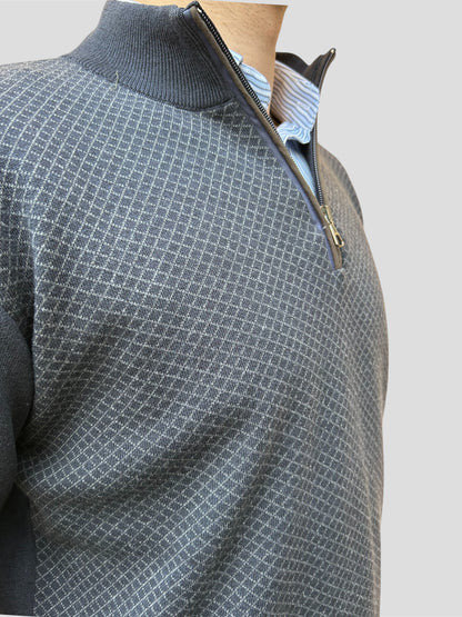 Malha Fecho Losango Cinza