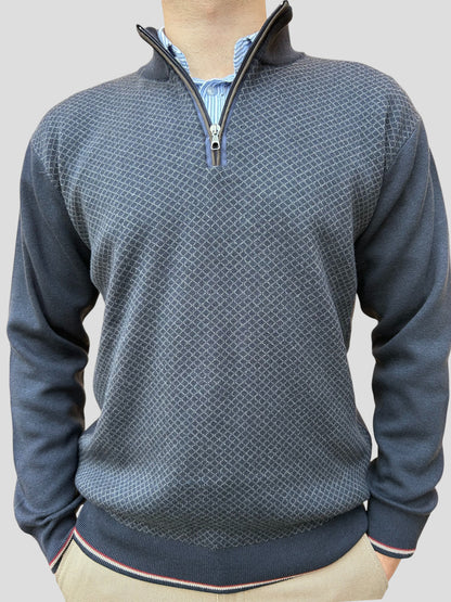 Malha Fecho Losango Cinza