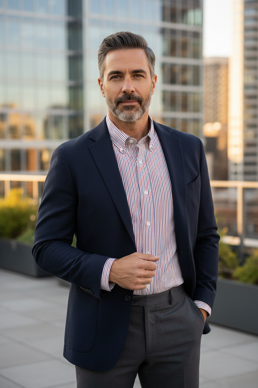 Modelo vestindo camisa DUVILL