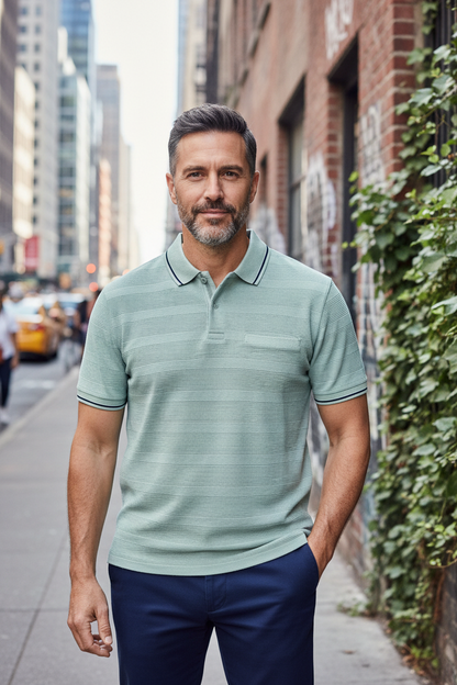 Polo DUVILL com chino azul marinho