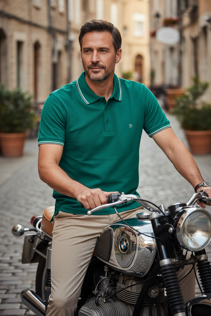 Polo DUVILL Verde — Lifestyle Editorial