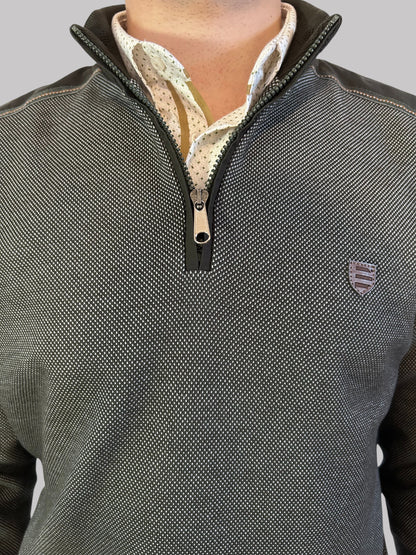 Polo Manga Comprida Verde mescla