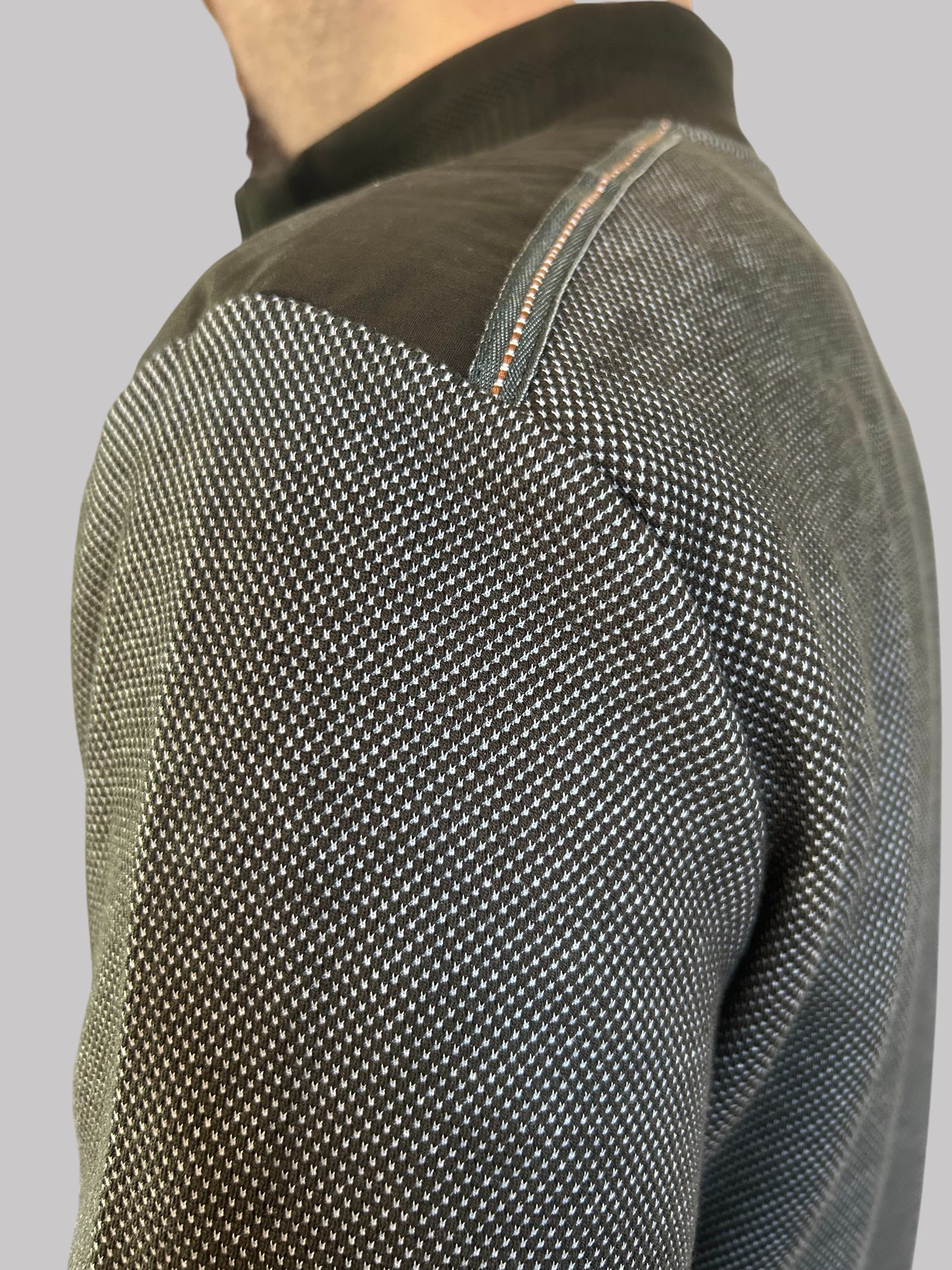 Polo Manga Comprida Verde mescla