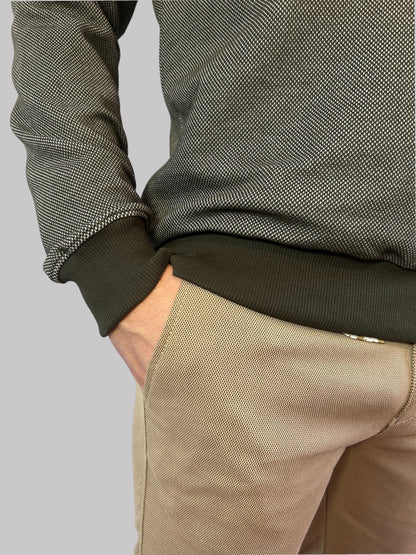 Polo Manga Comprida Verde mescla