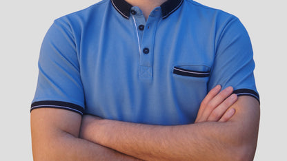 Polos manga curta -Regular Fit - Azul Claro