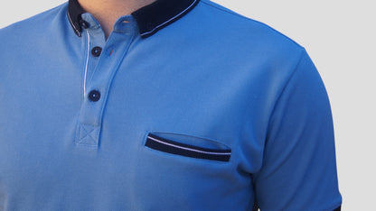 Polos manga curta -Regular Fit - Azul Claro