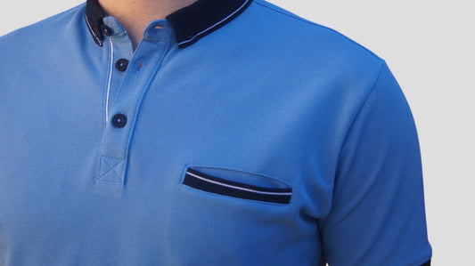 Polos manga curta -Regular Fit - Azul Claro