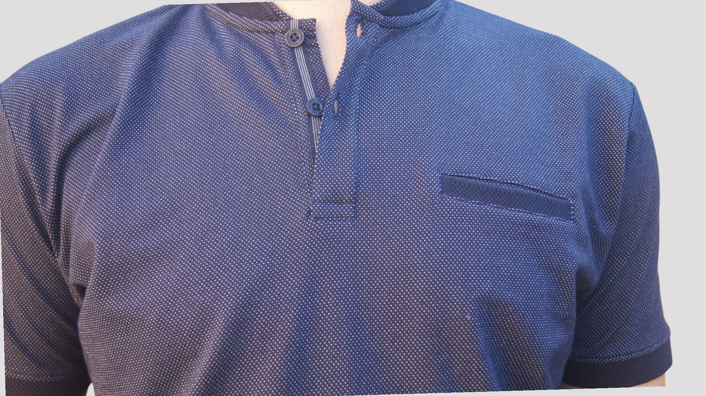 Polo Manga Curta - Regular Fit - Azul Marinho