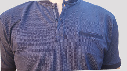 Polo Manga Curta - Regular Fit - Azul Marinho