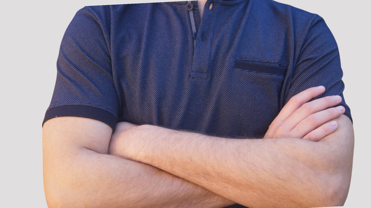 Polo Manga Curta - Regular Fit - Azul Marinho