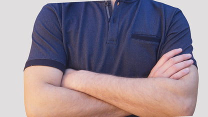Polo Manga Curta - Regular Fit - Azul Marinho