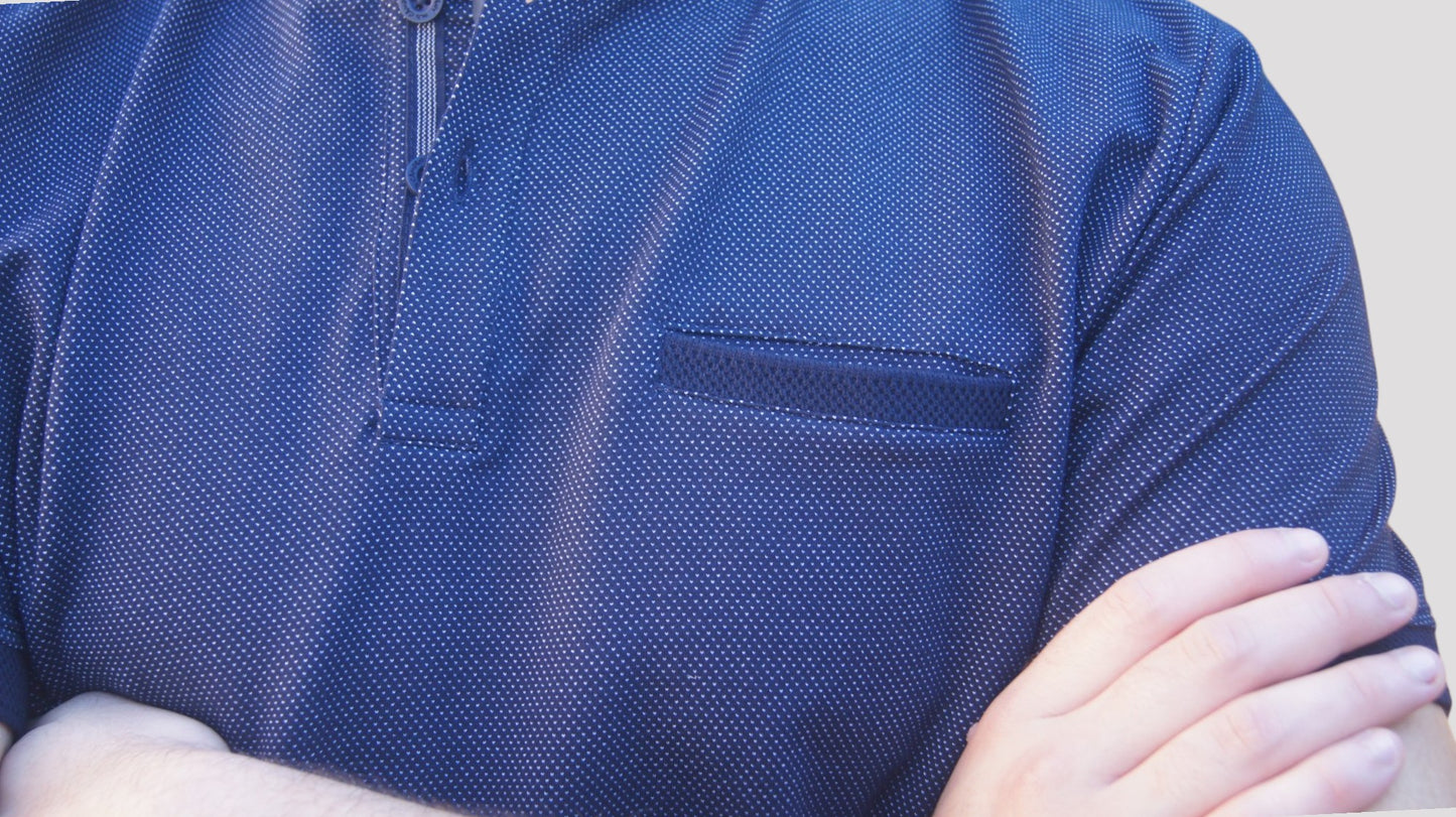 Polo Manga Curta - Regular Fit - Azul Marinho