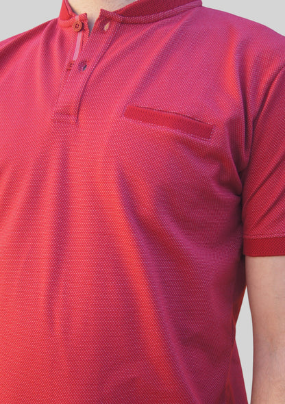 Polo Manga Curta -. Regular Fit - Vermelho