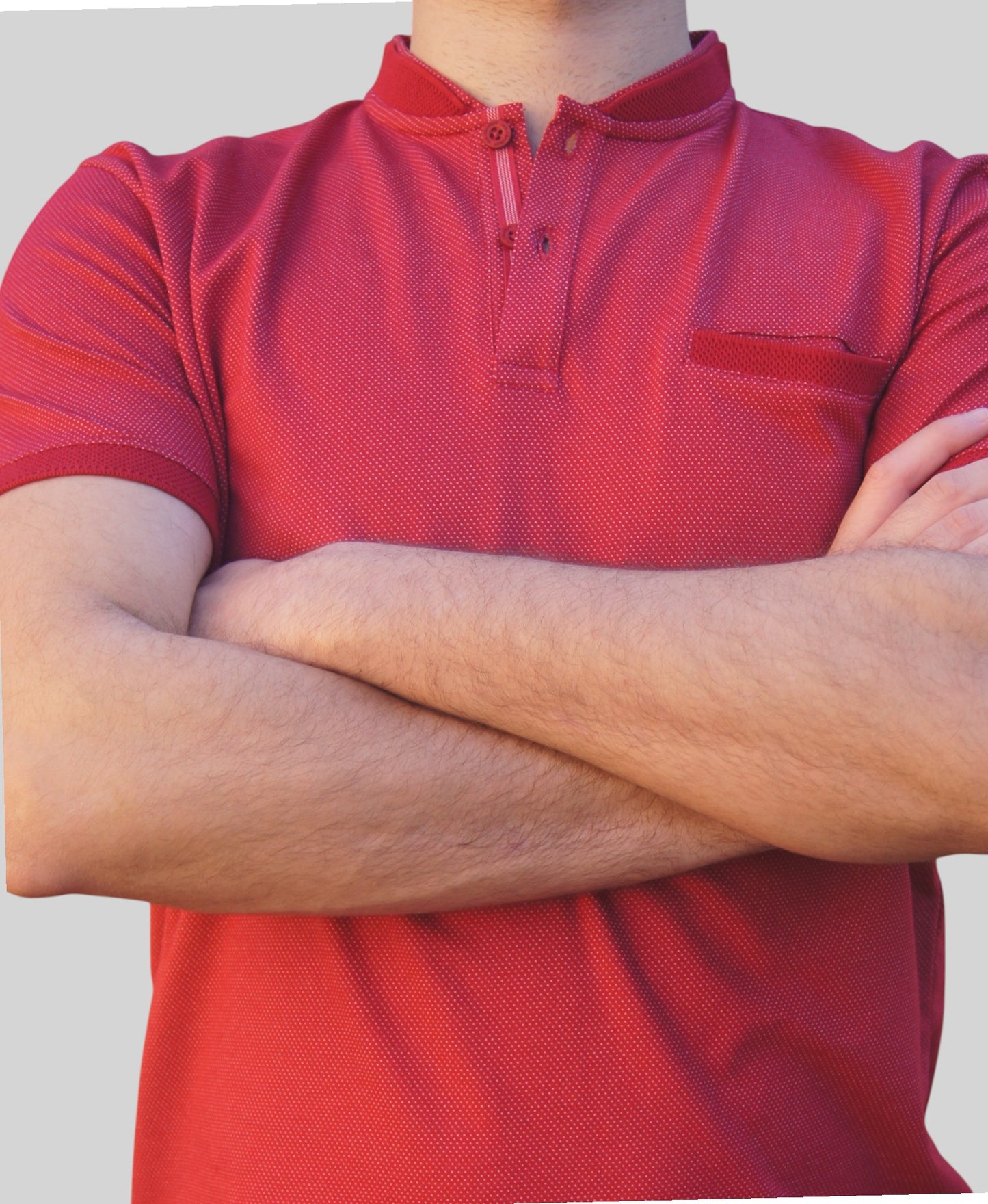 Polo Manga Curta -. Regular Fit - Vermelho