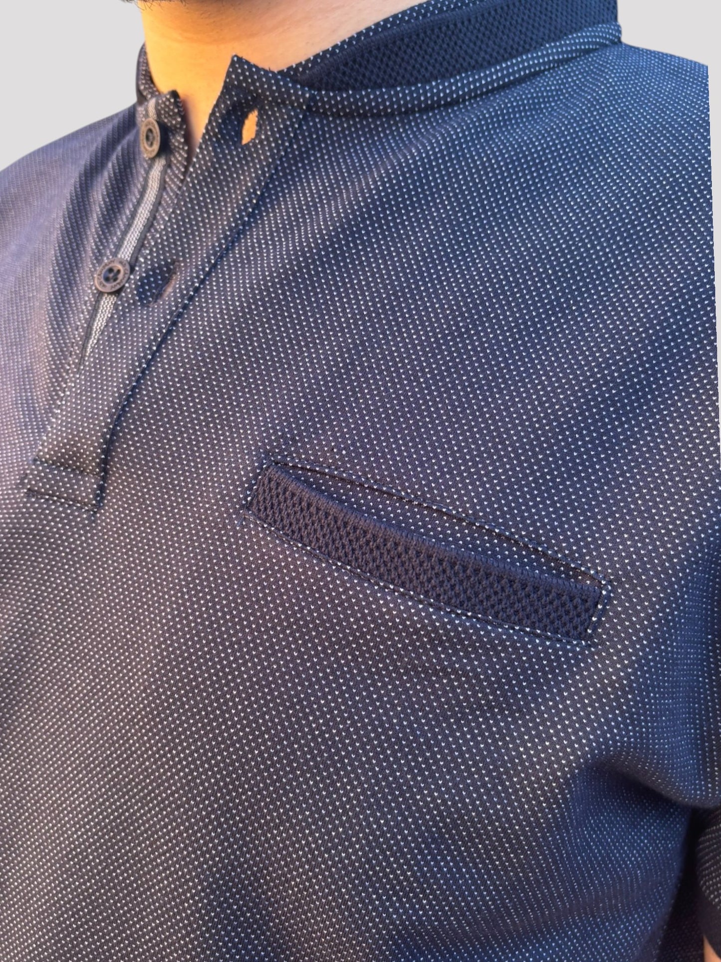 Polo Manga Curta - Regular Fit - Azul Marinho